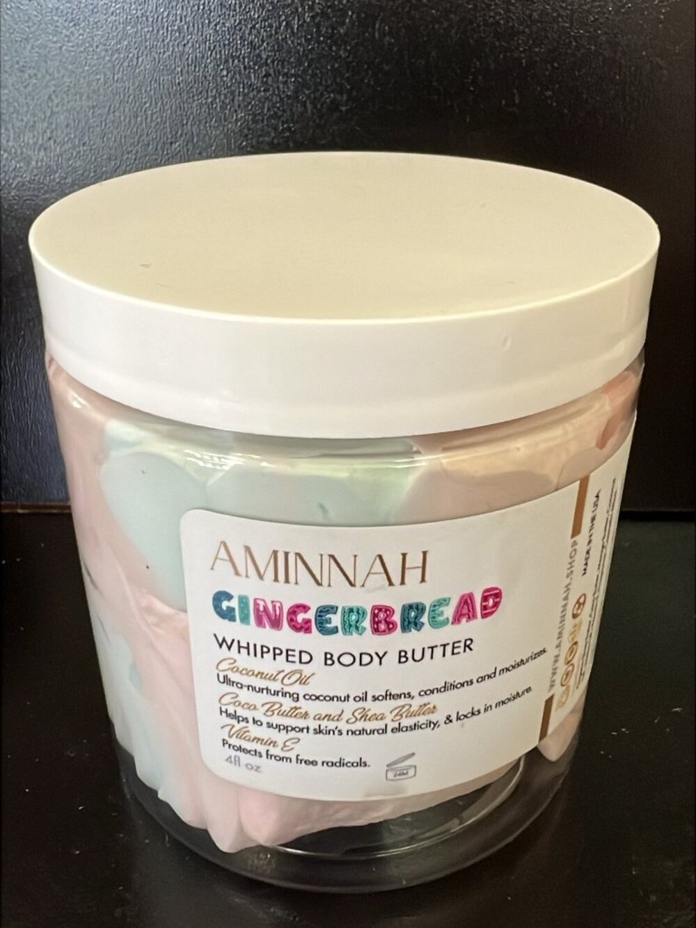 Aminnah Gingerbread Whipped Body Butter 8oz New